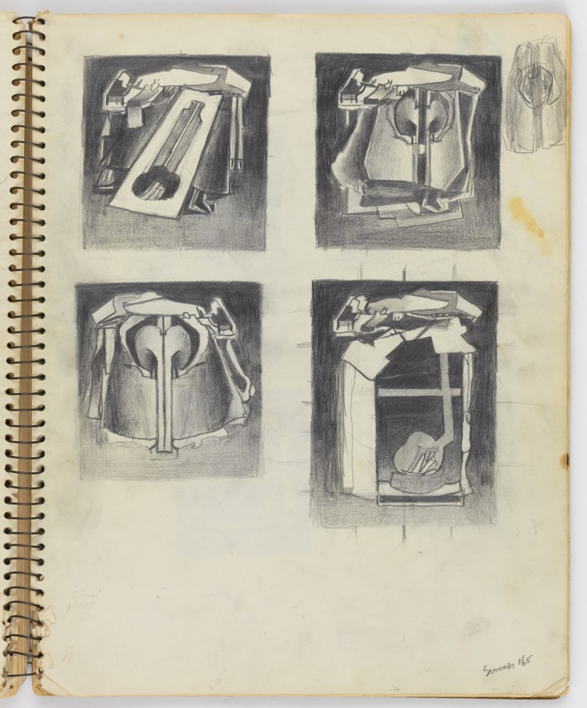 Untitled Sketchbook, c. 1965
Graphite and red crayon on paper
14 x 11 inches (spread, 14 x 22 inches)