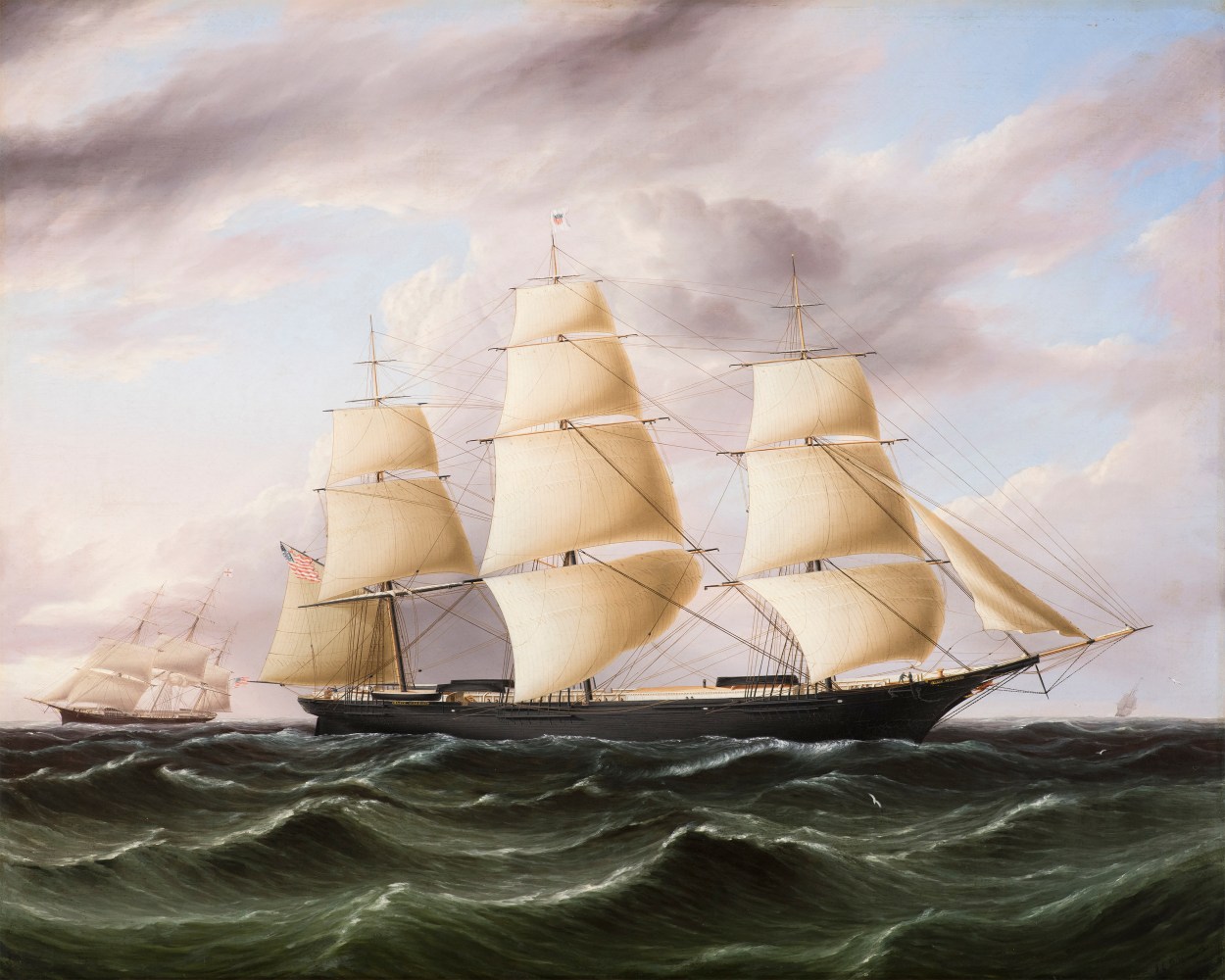 James E. Buttersworth (1819–1894), Clipper Ship Black Warrior, c. 1853, oil on canvas, 29 x 36 in., signed lower right: J. E. Buttersworth