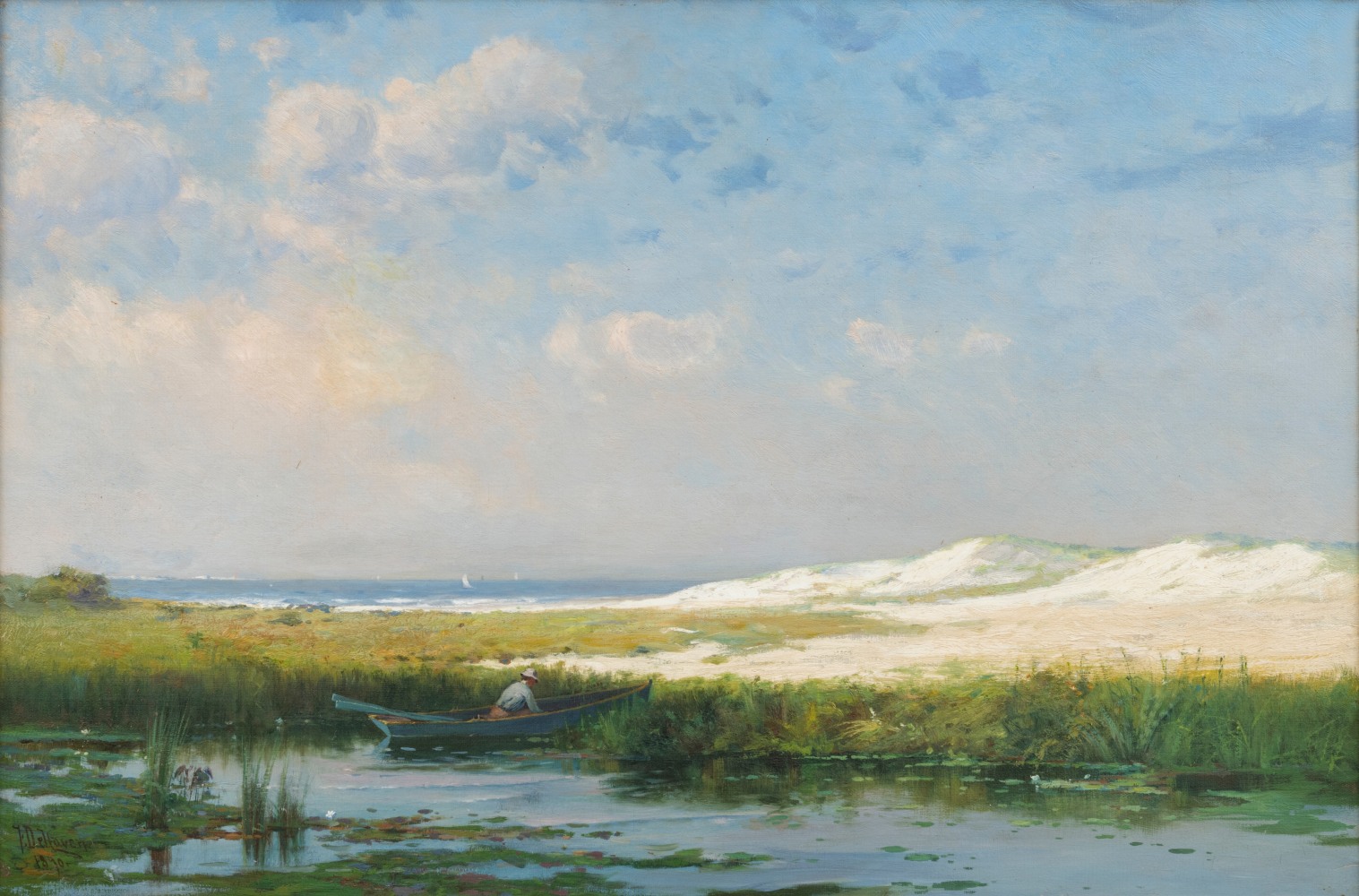 Franklin DeHaven (1856–1934). Dune Landscape, 1980. Oil on canvas. 25 x 36 in. Signed and dated lower left