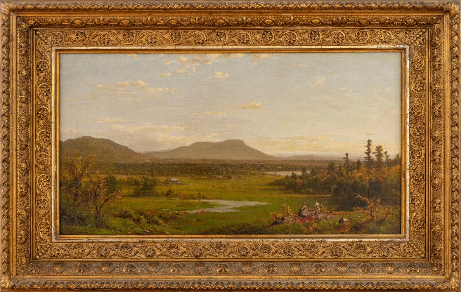 Richard William Hubbard (1816–1888), Landscape, 1870, oil on canvas, 13 1/2 x 24 in., signed and dated lower left: R. W. Hubbard 1870 (framed)