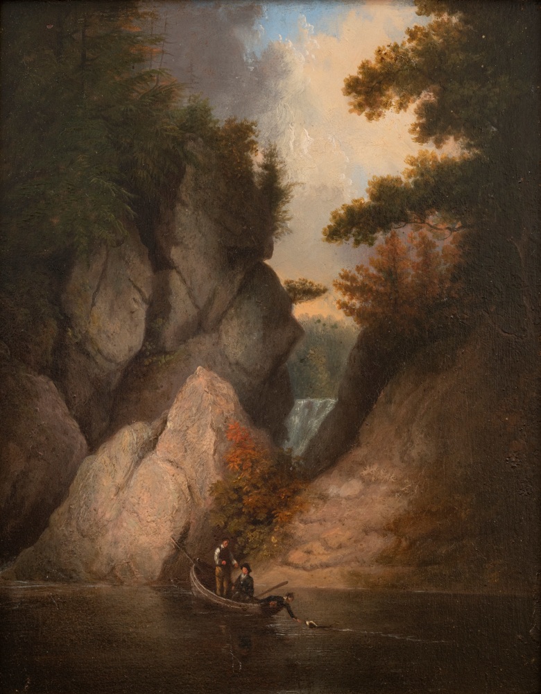 Thomas Doughty (1793–1856). Fishing. Oil on board. 11 1/2 x 9 3/4 in. Unsigned