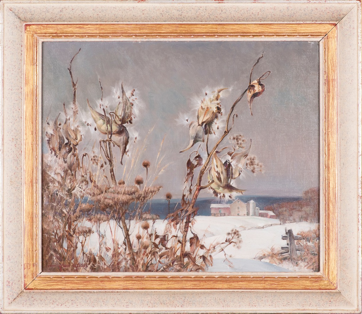 Arthur Meltzer (1893–1989), Milkweed in Winter, c. 1930, oil on canvas, 20 x 24 in., signed lower left: Arthur Meltzer (framed)