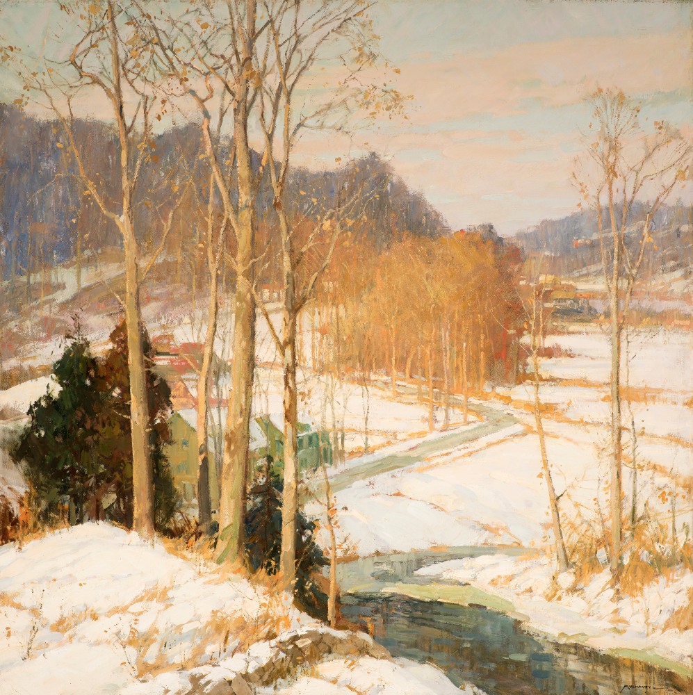 Frederick J. Mulhaupt (1871–1938), The Valley Road, c. 1925, oil on canvas, 36 x 36 in., signed lower right: Mulhaupt