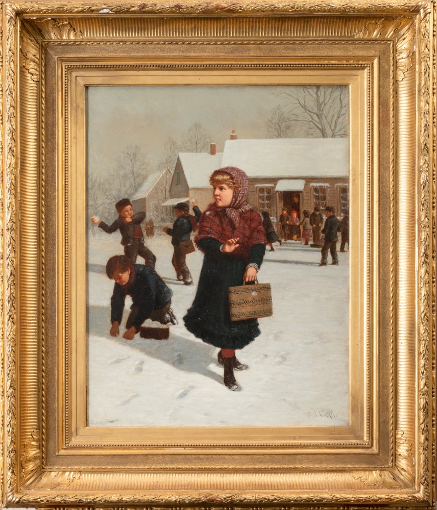 Samuel S. Carr (1837–1908). School Days. Oil on canvas. 24 x 18 in. Signed lower right: S.S. Carr