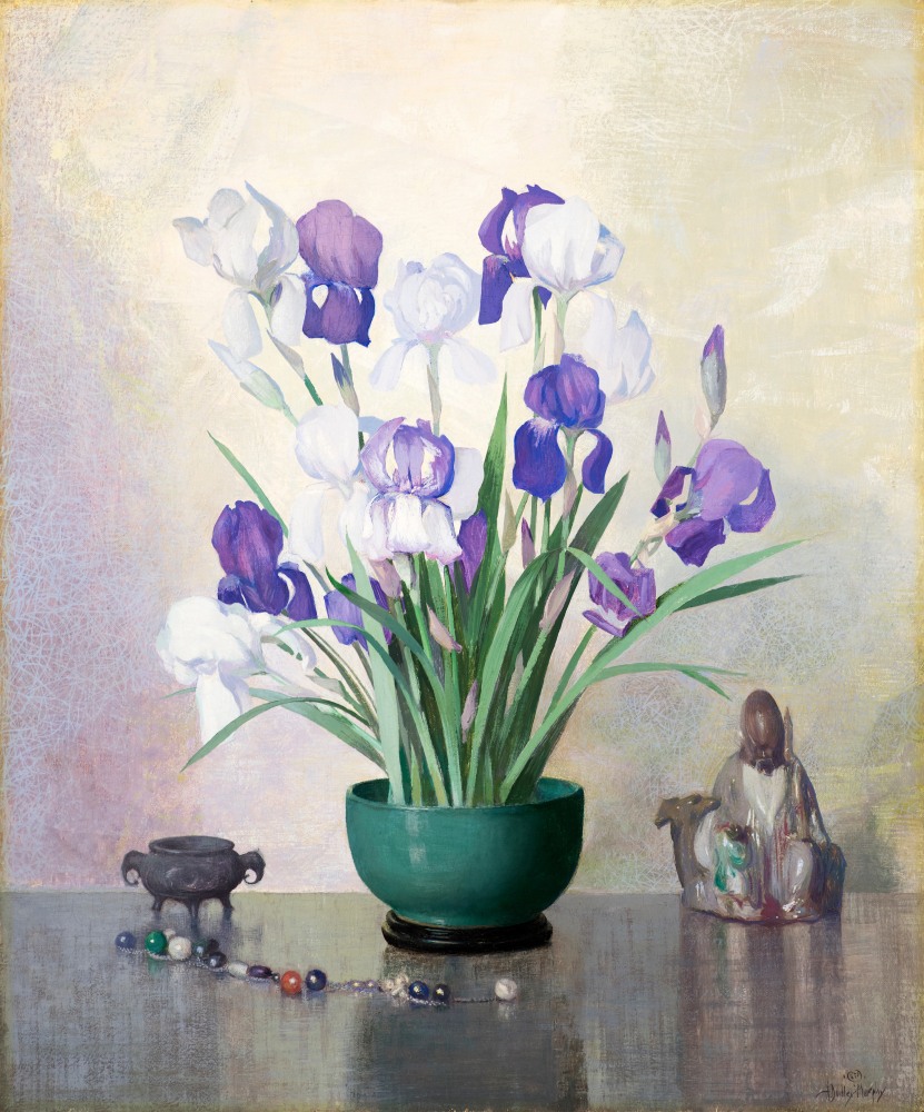 Hermann Dudley Murphy (1867–1945) Iris, 1929. Oil on canvas, 30 x 25 in. Signed lower right: H. Dudley Murphy. Signed, titled and dated on verso: H. Dudley Murphy / Iris / 1929