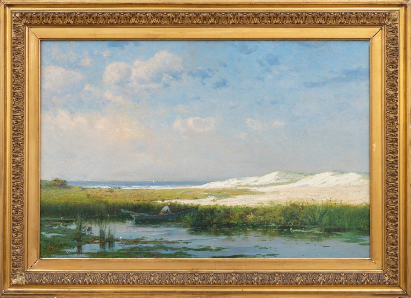 Franklin DeHaven (1856–1934). Dune Landscape, 1980. Oil on canvas. 25 x 36 in. Signed and dated lower left (framed)