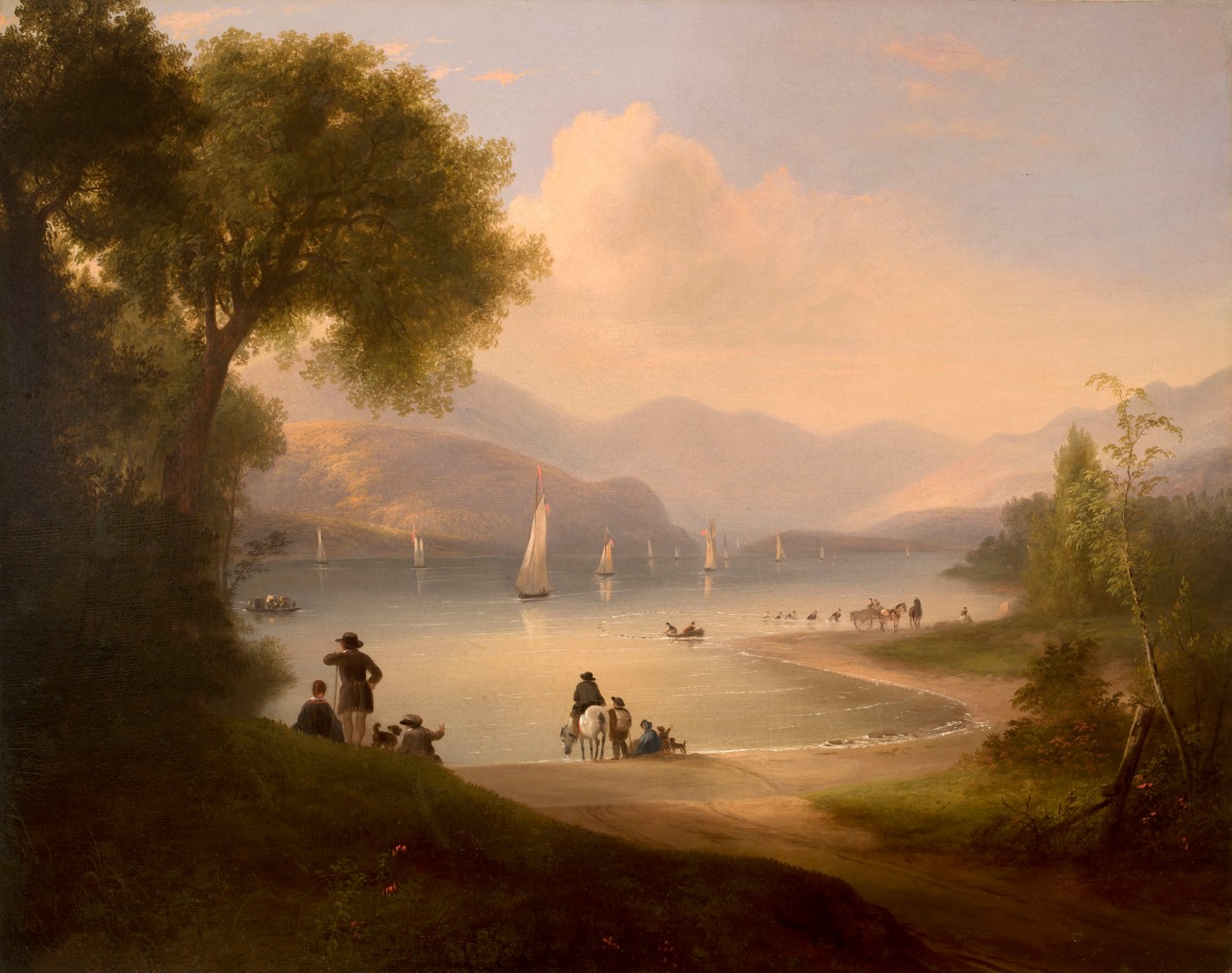 Alvan Fisher (1792–1863). River Landscape, c. 1840. Oil on canvas. 27 x 34 in. Signed lower center.
