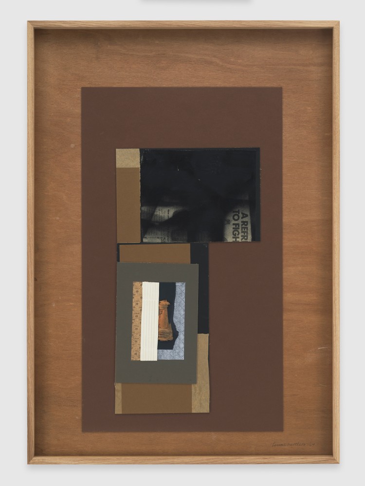 Louise Nevelson  Untitled (wall relief), 1964  cardboard, foil, spray paint and wood collage on board  40 x 30 inches Courtesy of Pace Gallery