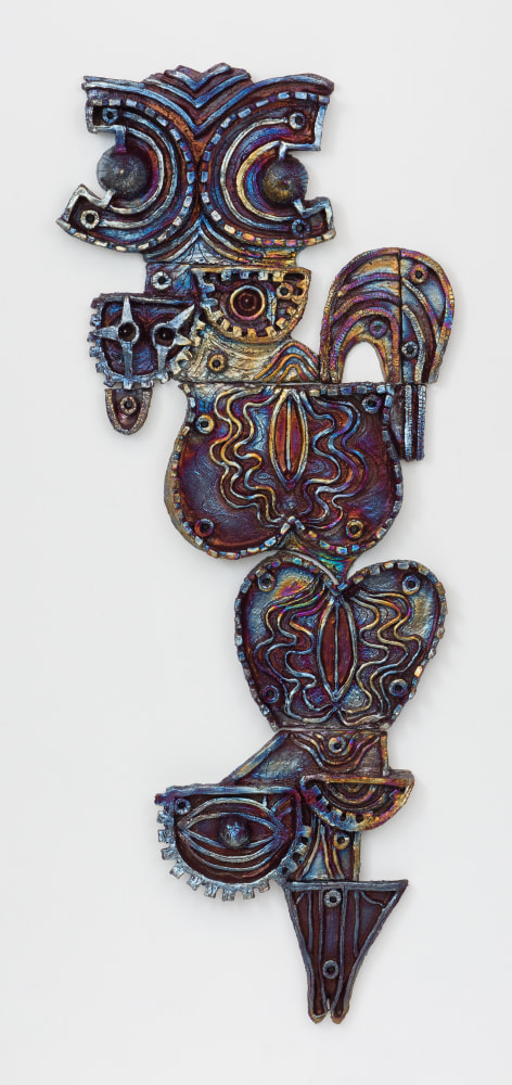 Julia Kunin  Double Portrait, 2018  ceramic wall piece  64 x 30 x 3 inches  $21,000