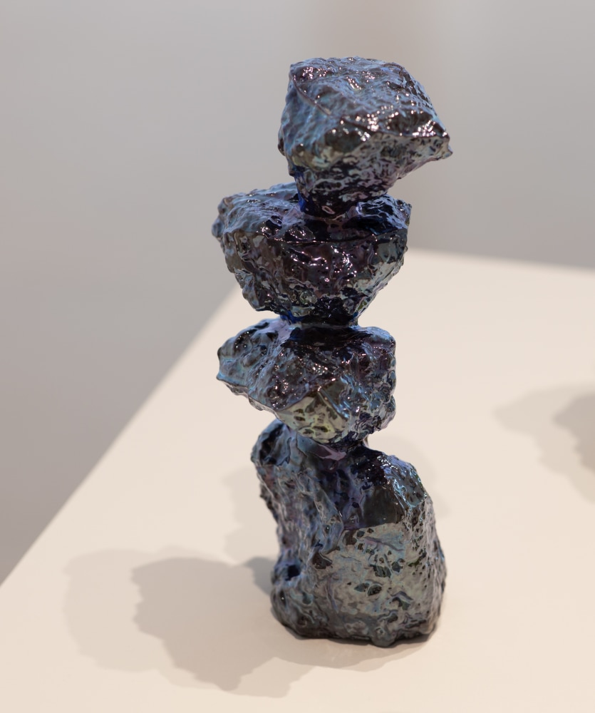 Julia Kunin  Purple Scholar's Stack, 2013 ceramic 11 x 6 x 6 inches