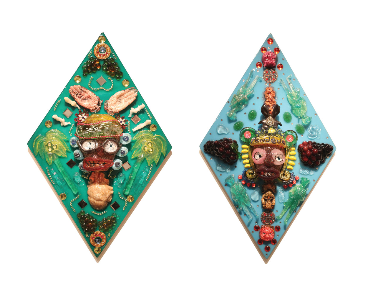 Einar and Jamex de la Torre  The Chosen Tribe - Pendejo y Cabron, 2010  blown glass, mixed media sculpture  32 x 20 x 5 inches Courtesy of Koplin Del Rio