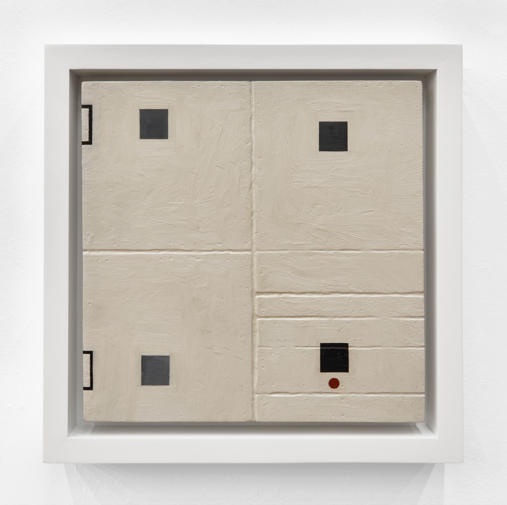 Aaron Parazette  Empty Abstraction 5, 1991 oil on wood panel: 10 x 10 inches frame: 12 1/4 x 12 1/4 inches