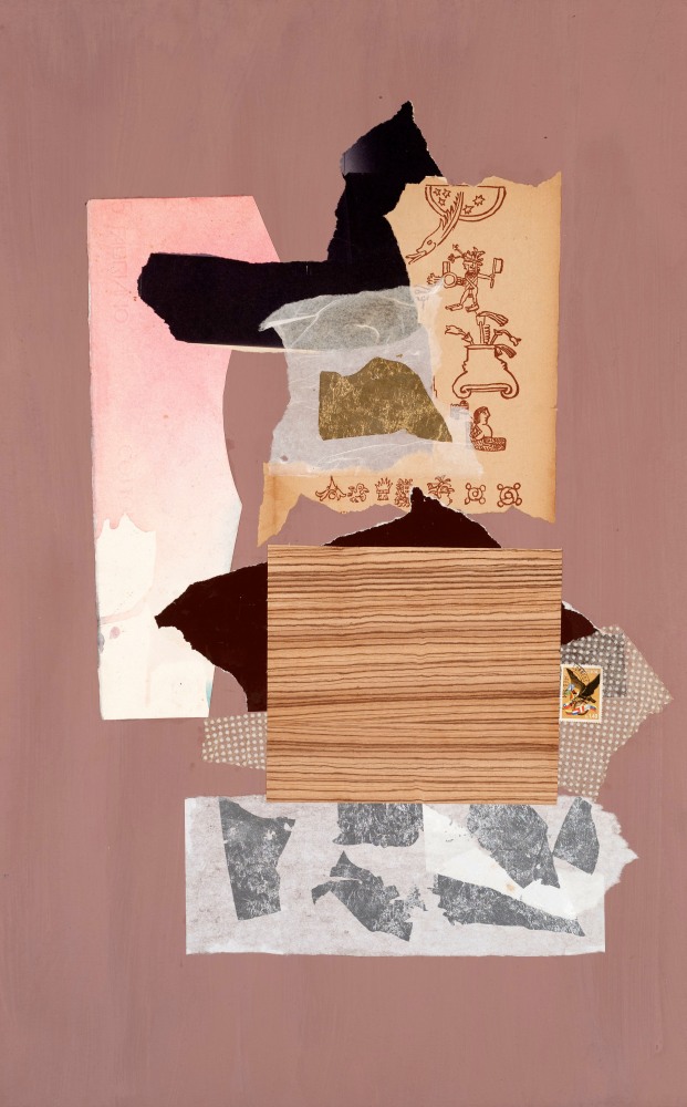 Dorothy Hood Untitled 1049, c. 1980-90s collage on mat paper: 32 x 20 inches frame: 34 3/4 x 22 3/4 inches