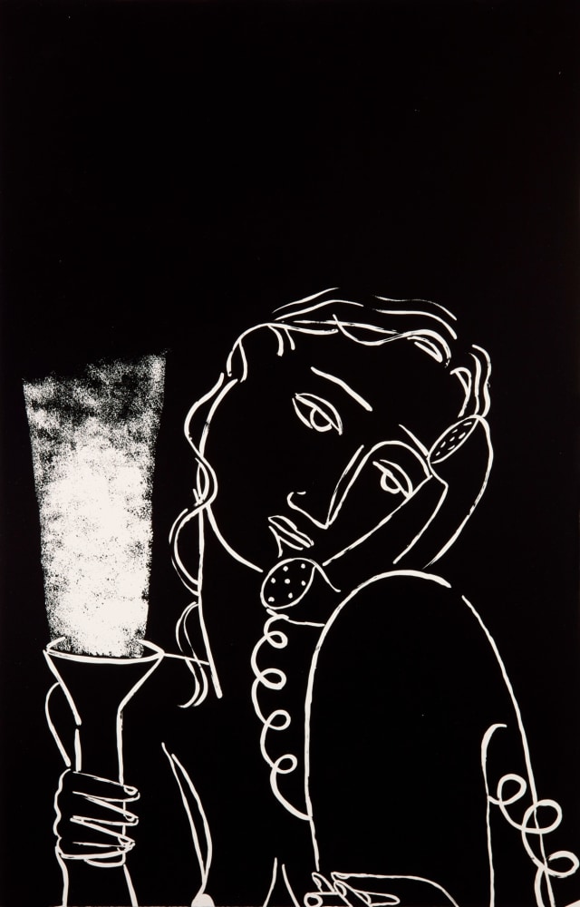 Danielle Orchard Utility, 2019 signed, dated, and numbered by the artist, verso; stamped and numbered by the publisher, verso single-color lithograph on Bisque Revere suede 38 x 24 1/2 inches Edition 7 of 10