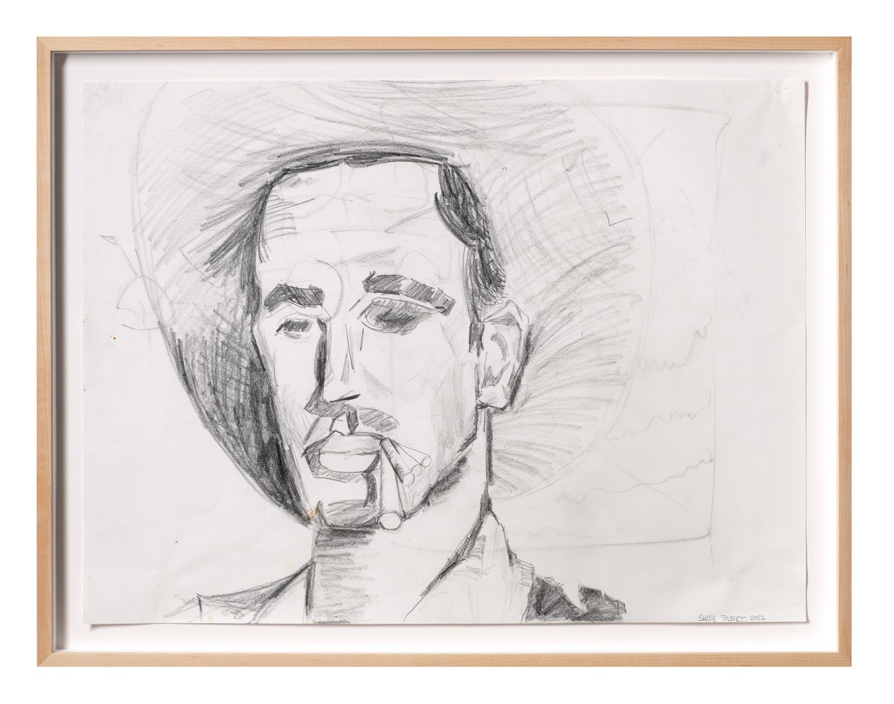 Shane Tolbert Spaghetti Western, 2022 graphite on paper paper: 18 x 24 inches  frame: 23 x 26 3/4 x 1 1/2 inches