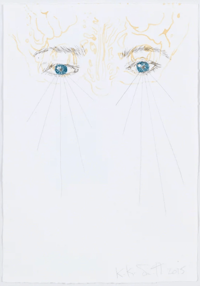 Kiki Smith  Mind's Eye, 2015  watercolor and pencil on paper  paper: 11 1/2 x 8 inches frame: 16 3/8 x 12 3/4 inches Donation courtesy of a Private Collection, Houston