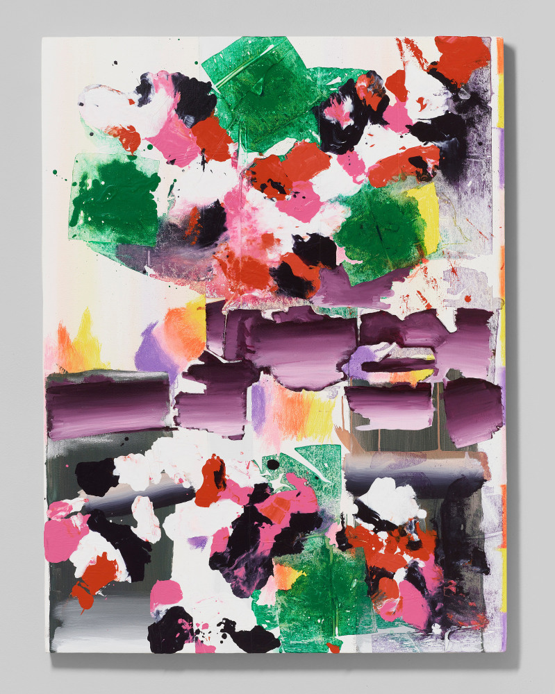 Shane Tolbert  Swarm Behavior (Virga Base), 2020  acrylic, pastel on canvas  48 x 36 inches