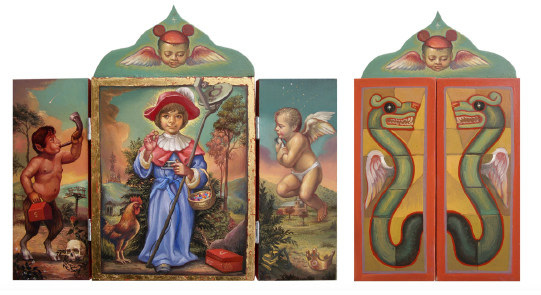 Patrick McGrath Muñiz  Beatus Dux Dator, 2015  oil on wood panel  16 x 13 1/2 inches Courtesy of Heidi Vaughan Fine Art