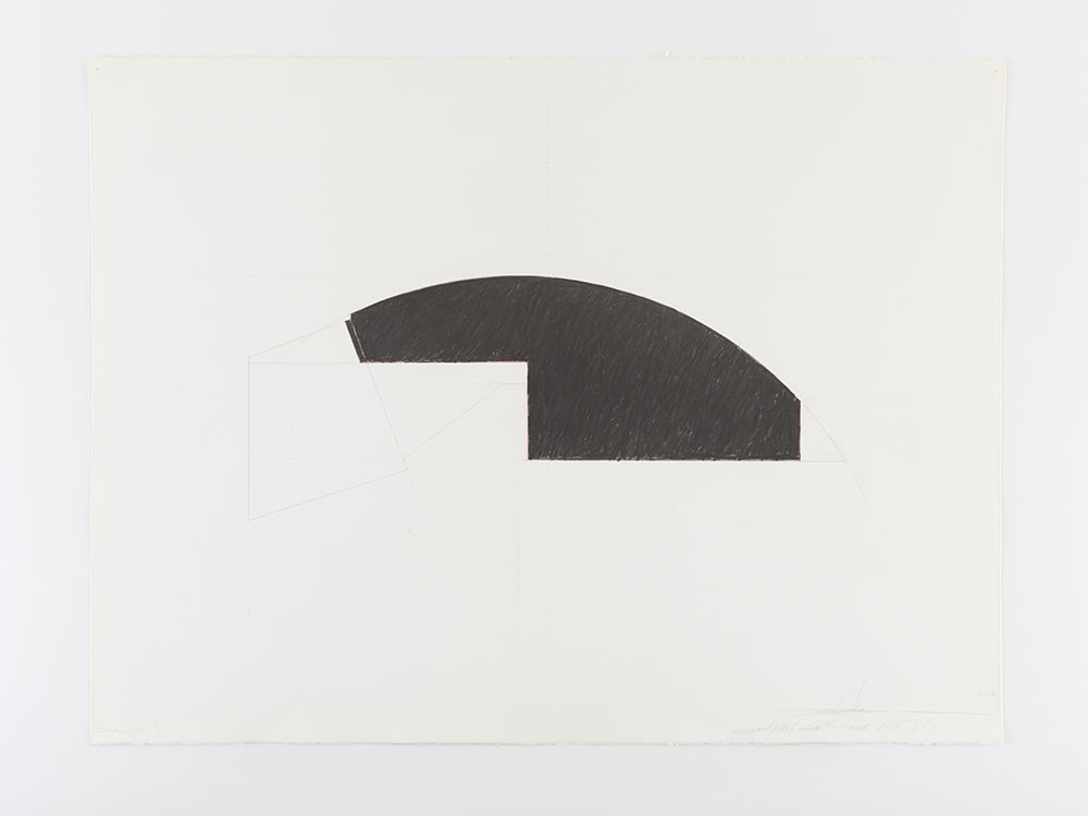 Ted Stamm DGR-26-27-6 (Dodger), 1976 graphite and red pen on paper paper: 22 x 30 inches frame: 24 1/4 x 34 inches