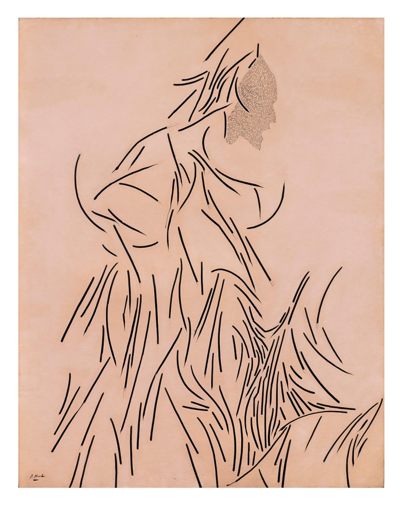 Dorothy Hood  Straw Warrior, n.d. drawing on paper paper: 26 x 20 3/8 inches  frame: 32 3/8 x 26 2/8 inches Private Collection