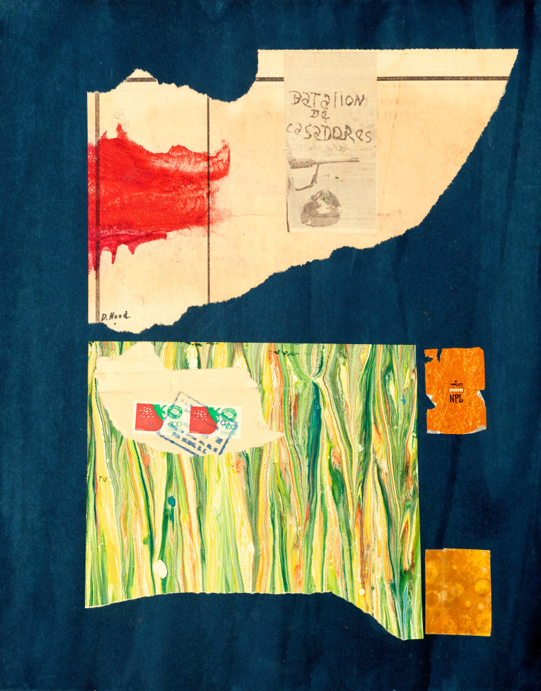 Dorothy Hood Crossing the Border, c. 1980-90s collage on mat paper: 20 x 16 inches frame: 27 x 22 inches