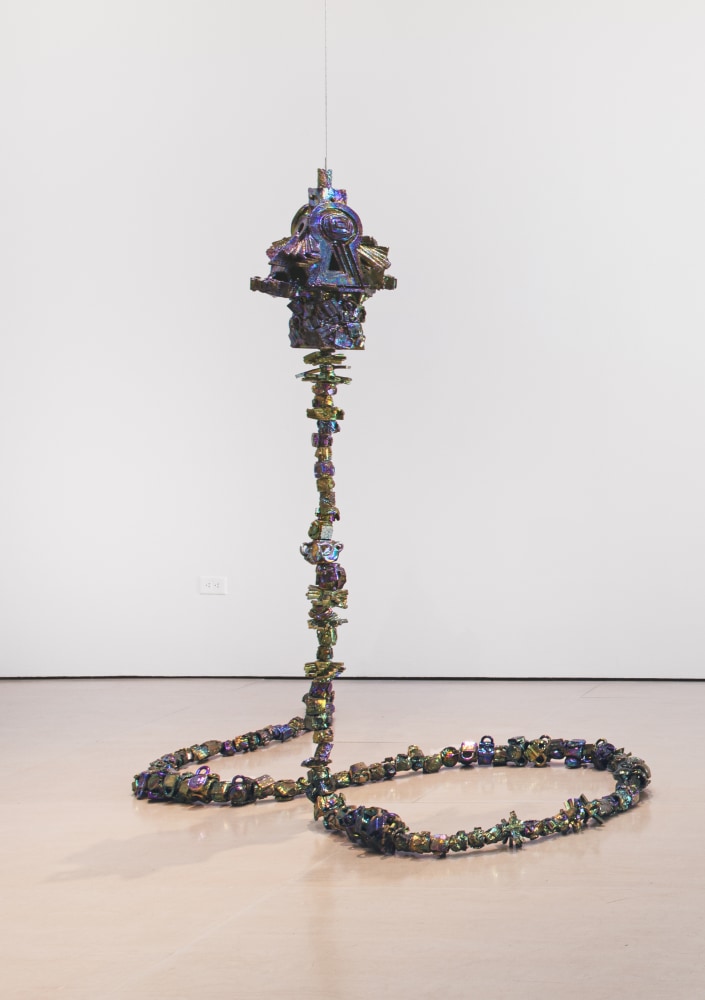 Julia Kunin  Le Boulon, 2014 ceramic 120 x 36 x 36 inches (dimensions variable)