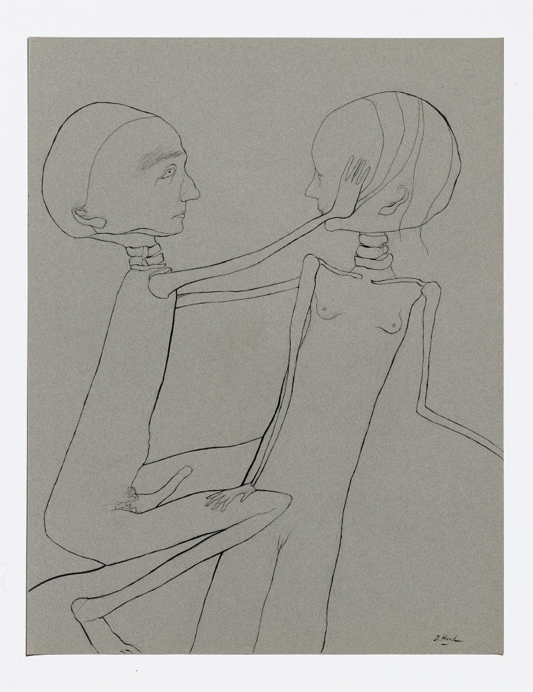 Dorothy Hood  Untitled (tender), n.d. ink on paper paper: 25 1/2 x 19 3/4 inches frame: 31 6/8 x 25 15/16 inches