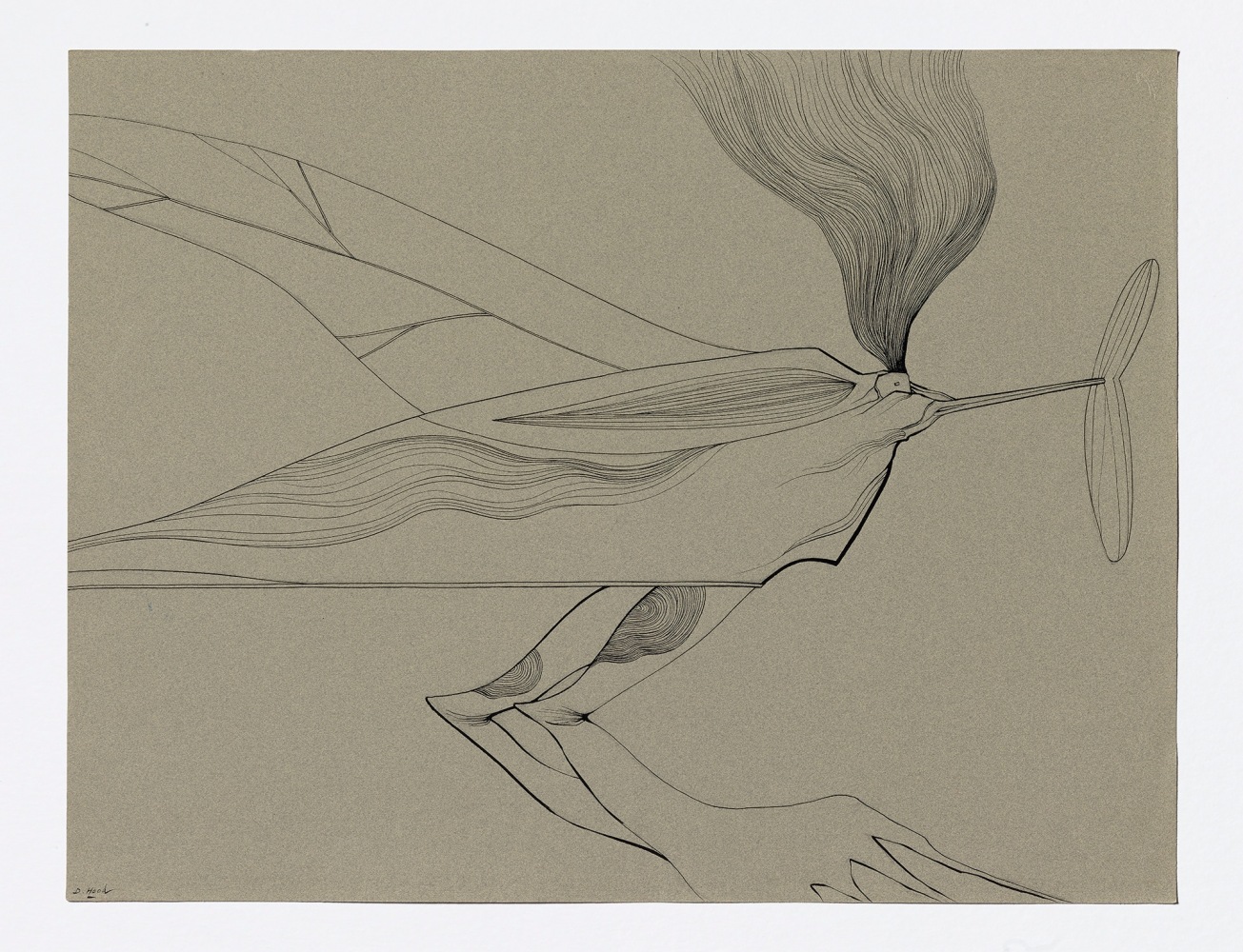 Dorothy Hood  Untitled (38), n.d. ink on paper paper: 19 3/4 x 25 3/4 inches frame: 25 15/16 x 31 7/8 inches