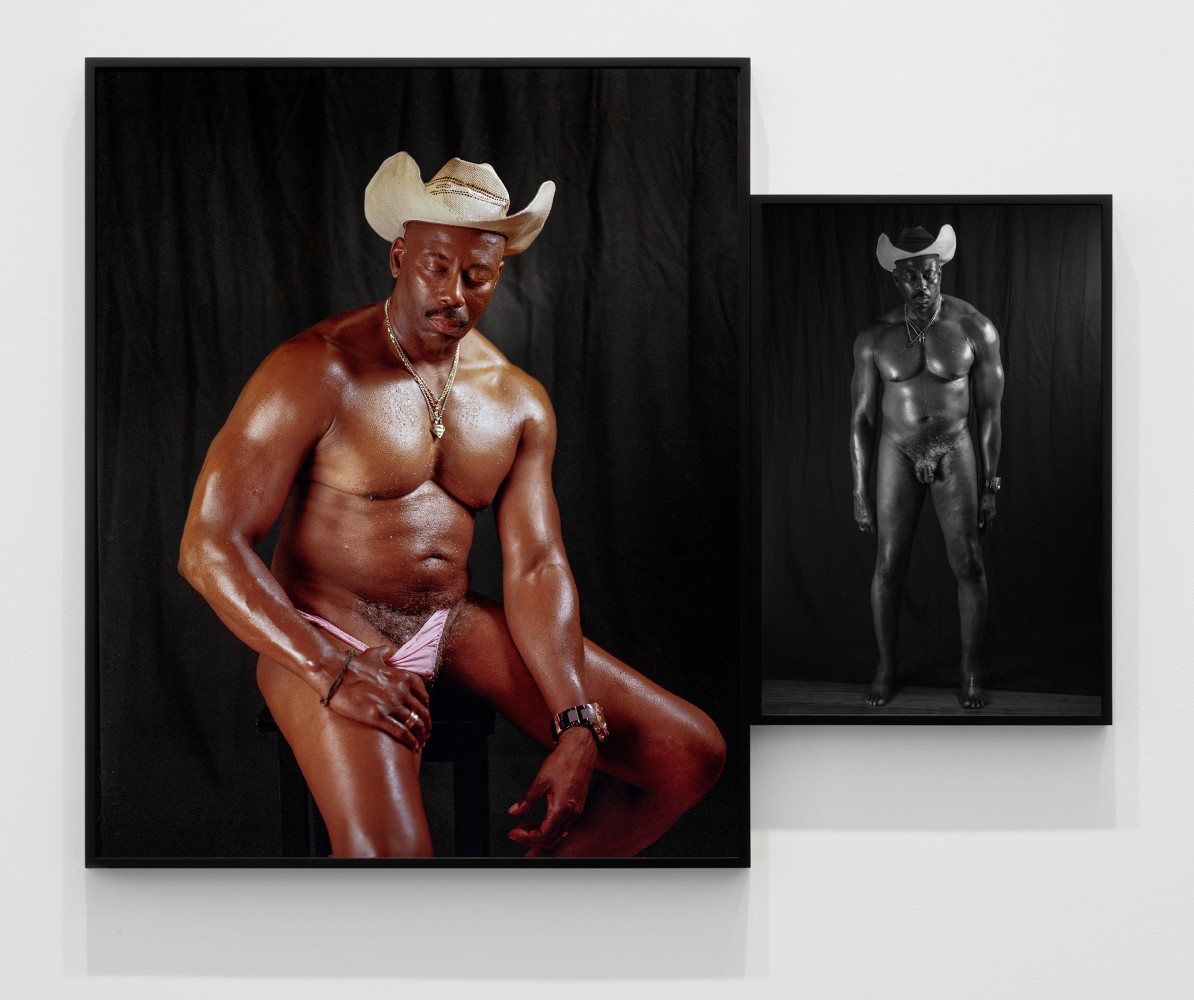 Shikeith  Hunter, 2019  two archival inkjet prints on Canson Infinity Platine  left element: 37 x 30 inches  right element: 24 x 16 inches  overall, framed: 37 3/4 x 47 3/8 inches  Edition 5 of 5, with 2 APs
