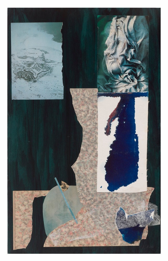 Dorothy Hood Waiting for the Word Snow, c. 1980-90s collage on mat paper: 32 x 19 7/8 inches frame: 34 3/4 x 22 3/4 inches