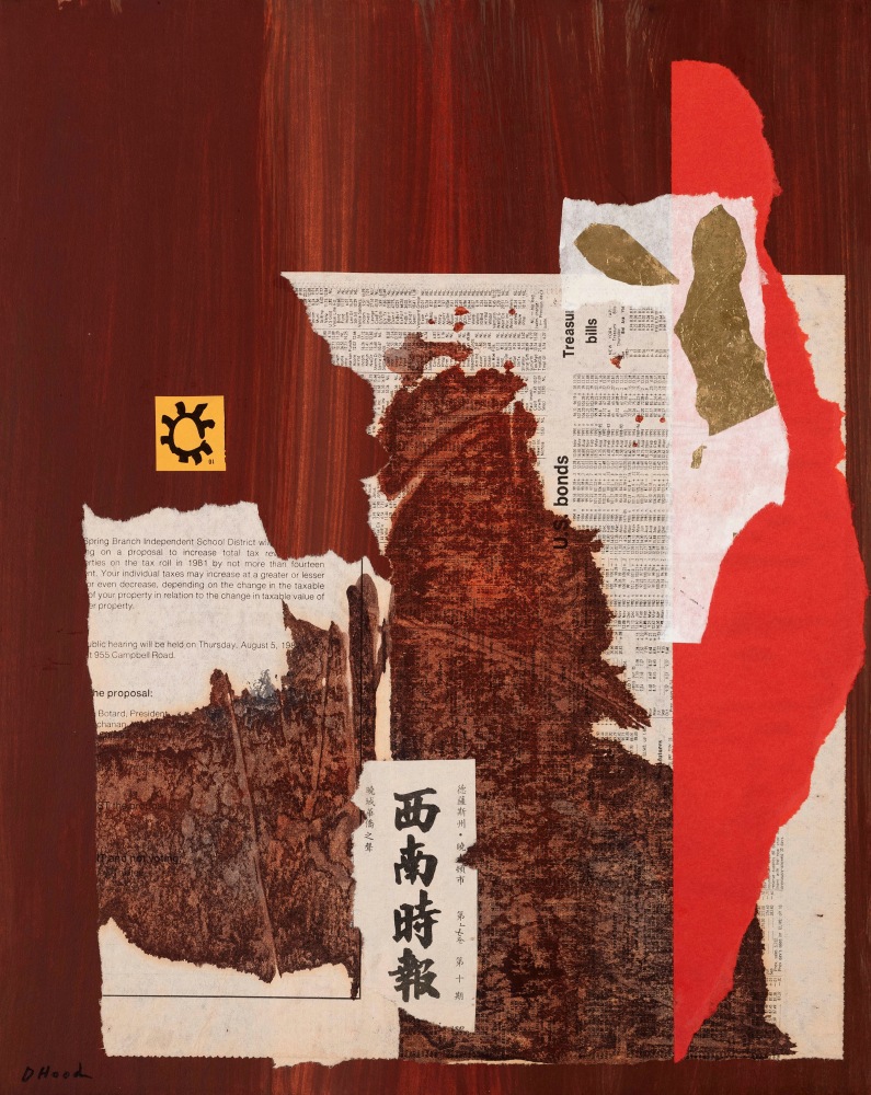 Dorothy Hood The Money for School, c. 1980-90s collage on mat paper: 20 x 16 inches frame: 26 1/2 x 22 5/8 inches