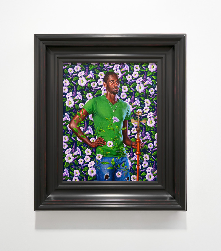 Kehinde Wiley (American, b. 1977, Los Angeles)

Portrait of El Hadji Malick Gueye, 2025

oil on canvas

painting: 20 x 16 inches (50.8 x 40.6 cm)

framed: 29 x 25 x 4 inches (73.7 x 63.5 x 10.2 cm)

(KW-PA-25-003)

&amp;nbsp;

Provenance:

The artist and Sean Kelly, New York/Los Angeles.