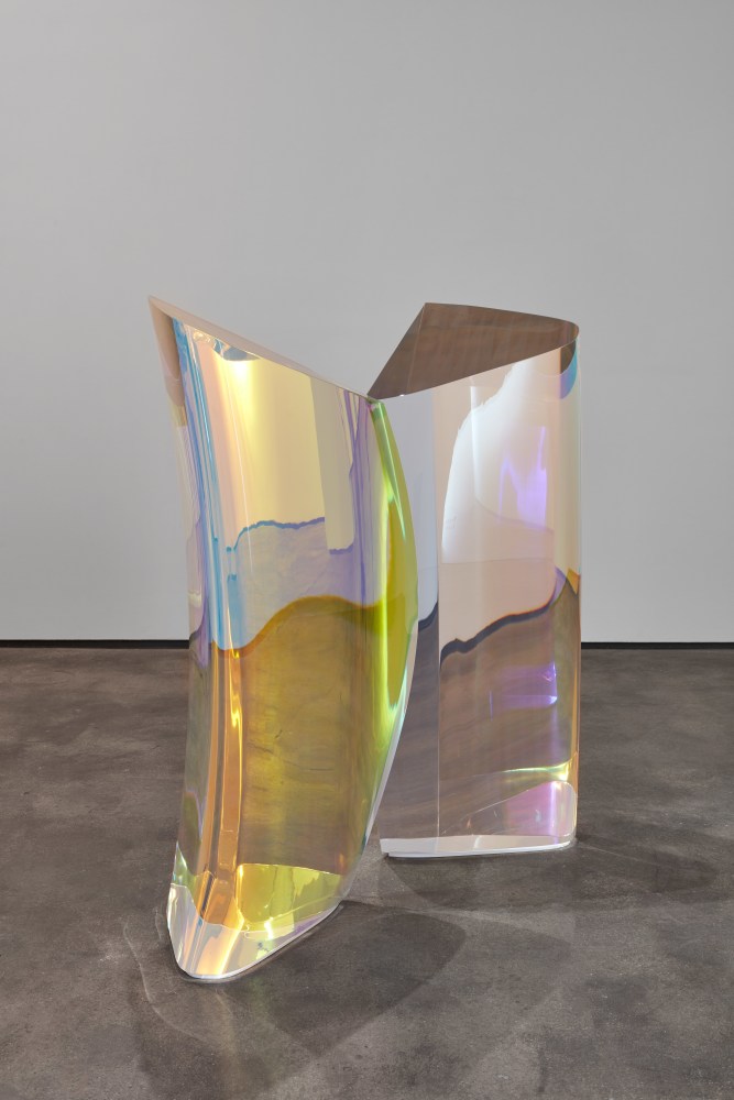 Mariko Mori

Plasma Stone II, 2017-2018

Dichroic coated layered acrylic in 2 parts, Corian base

50 x 23 1/2 x 18 inches (127 x 59.7 x 45.7 cm) each

edition of 5 with 2 APs (AP1/2)

the work is accompanied by a signed certificate of authenticity

(MMo-68.AP1)

&amp;nbsp;

Provenance:

The artist and Sean Kelly, New York/Los Angeles.

&amp;nbsp;

Exhibition:

Sean Kelly, New York, Mariko Mori: Invisible Dimension, March 23 - April 28, 2018.

&amp;nbsp;

Unless noted (*), the above refers to alternate editions of this work.