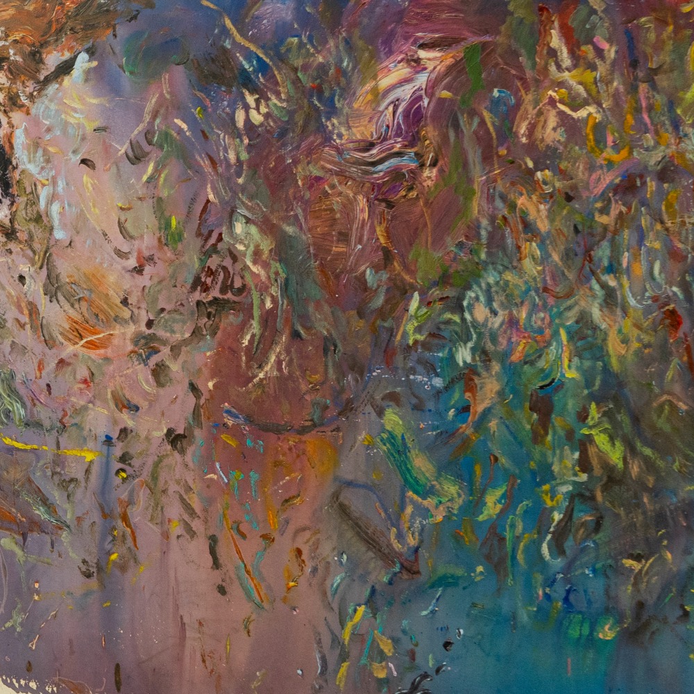 Larry Poons, The Outerlands (2022), detail.