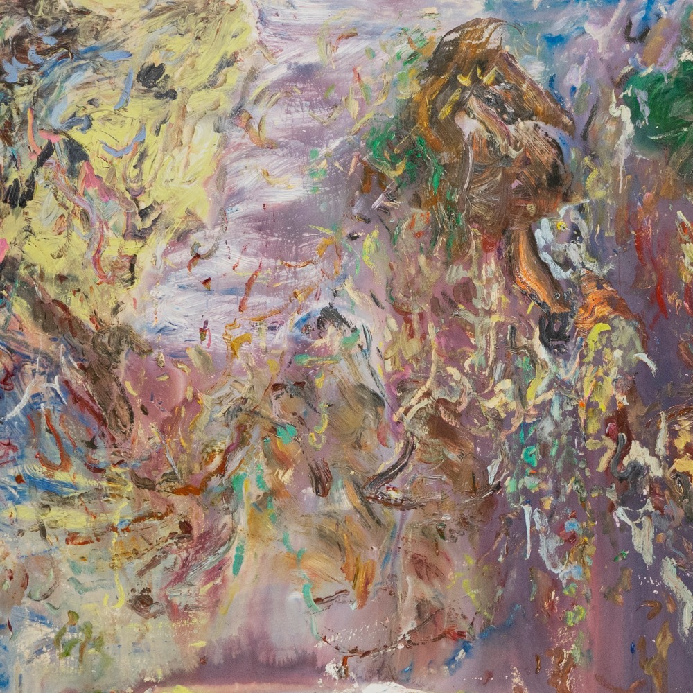 Larry Poons, The Outerlands (2022), detail.