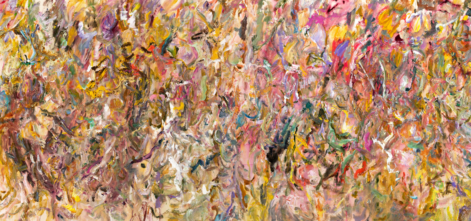 LARRY POONS (American b. 1937)

Order

2021

Acrylic on canvas

55 1/2 x 117 1/2 inches

141 x 298.5cm