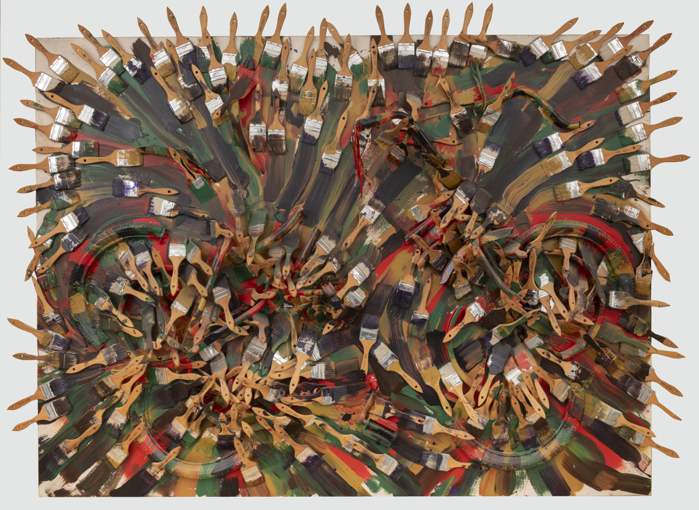 Acrylic and paint brushes on canvas

55 x 69 1/2 x 18 1/2 inches

139.7 x 176.5 x 47cm