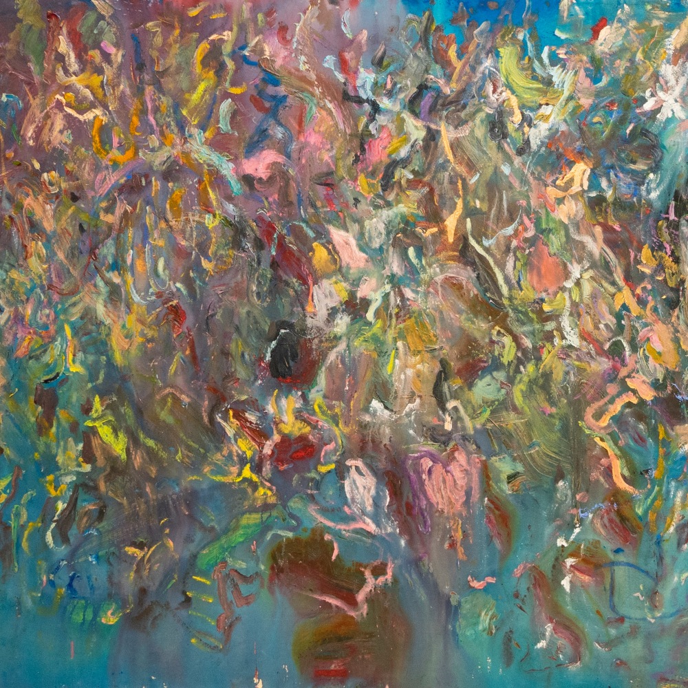 Larry Poons, The Outerlands (2022), detail.