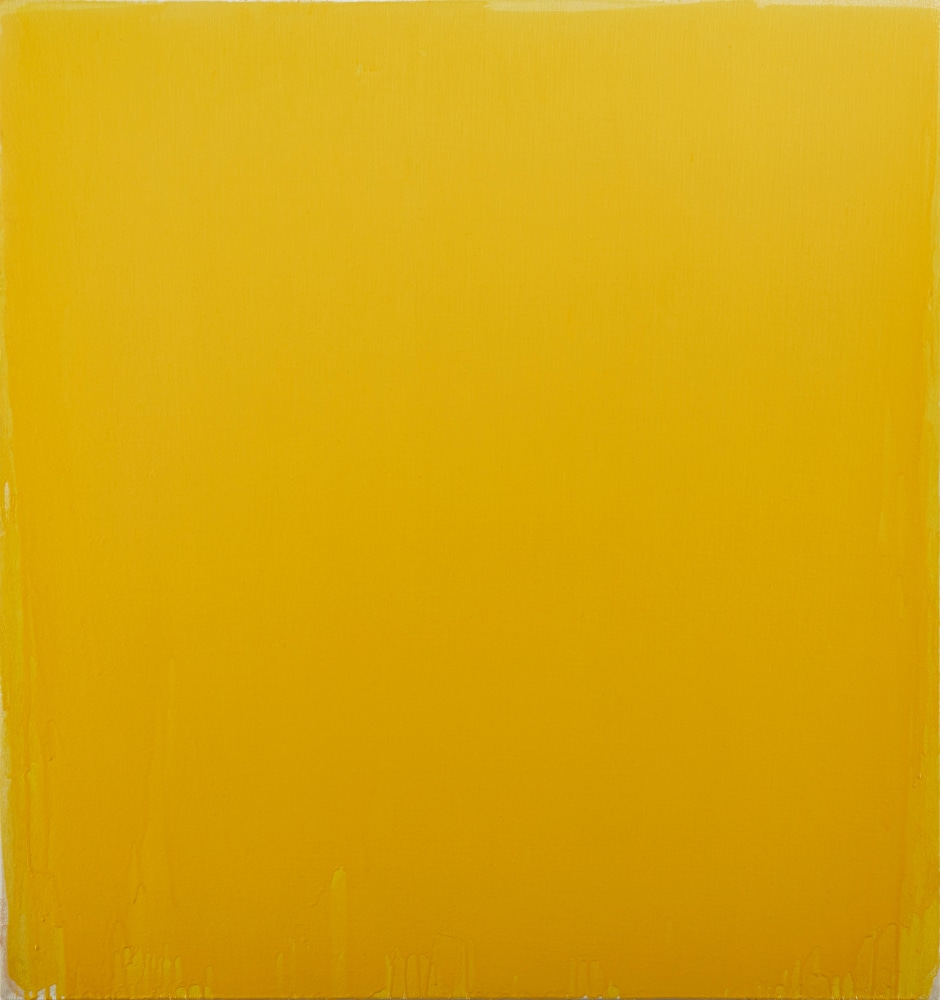 JOSEPH MARIONI (1943-2024)
Yellow Painting

2008
Acrylic + linen on stretcher
36 x 34 1/4 inches
91.5 x 87 cm