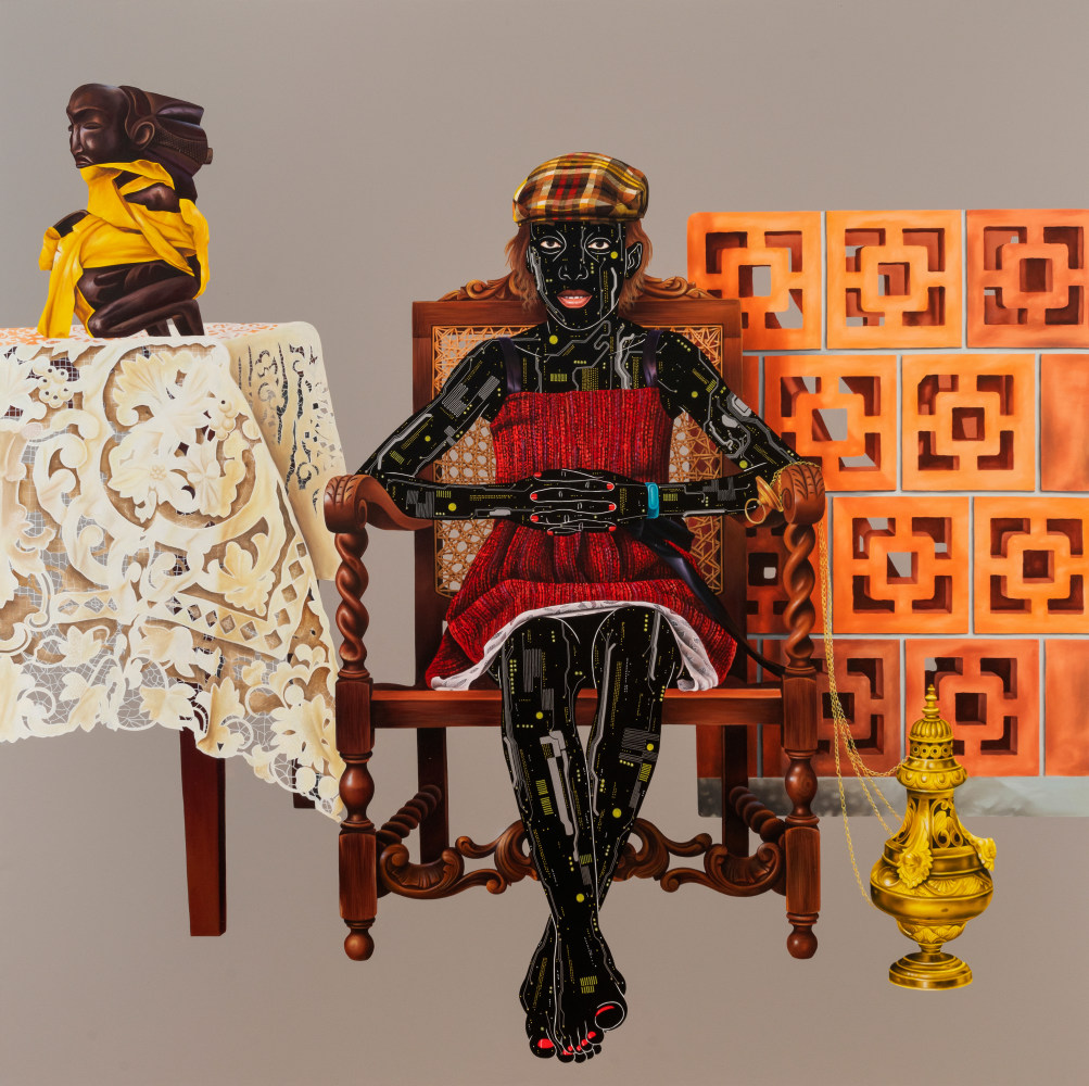 Eddy Kamuanga Ilunga&amp;nbsp;

Repli sur soi (Self - Determination)

2022

Acrylic and oil on linen

78 1/2 by 78 1/2 inches (199.4 x 199.4 cm)