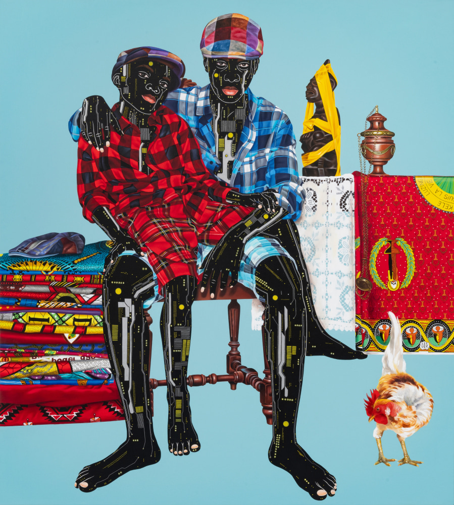 Eddy Kamuanga Ilunga

Continuit&amp;eacute; Luba (Luba Legacy)

2023

Acrylic and oil on linen

67 by 58 1/2 inches (170.2 x 148.6 cm)