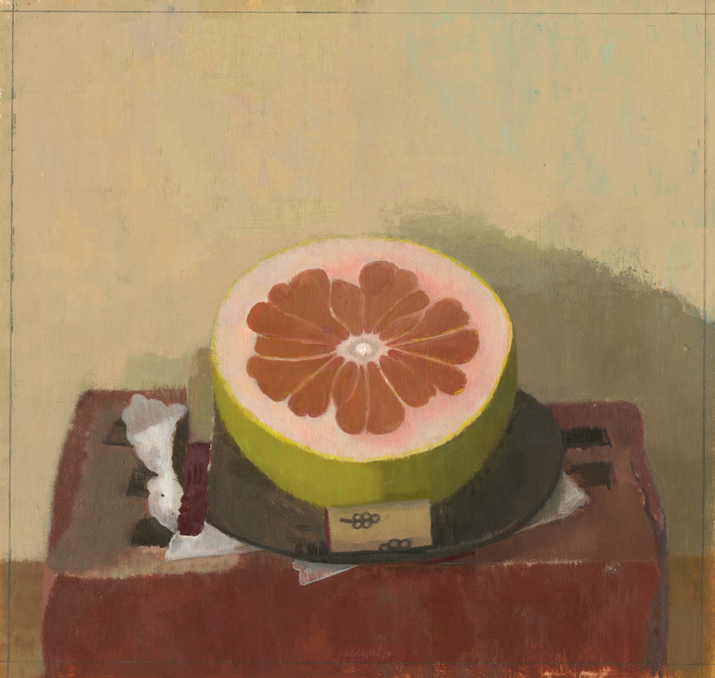 Susan Jane Walp
Pummelo on a Black Plate, 2020
oil on paper
11 x 11 3/4 inches
(27.9 x 29.8 cm)