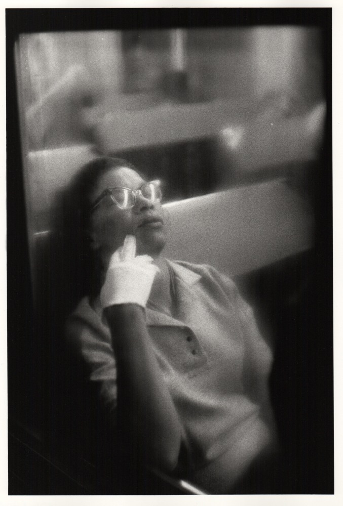 Louis Stettner
Woman with White Glove, Penn Station, 1958
black and white photograph
19.69 x 15.75 inches
(50 x 40 cm)
(Inv. No. 8453)

$7,500