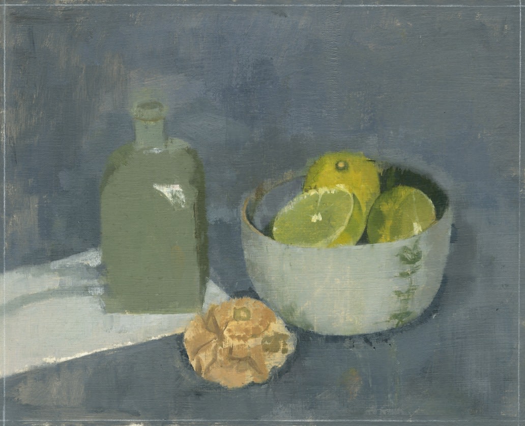 Susan Jane Walp
Limes in a Bowl, 2019
oil on paper
8 3/4 x 10 3/4 inches
(22.2 x 27.3 cm)