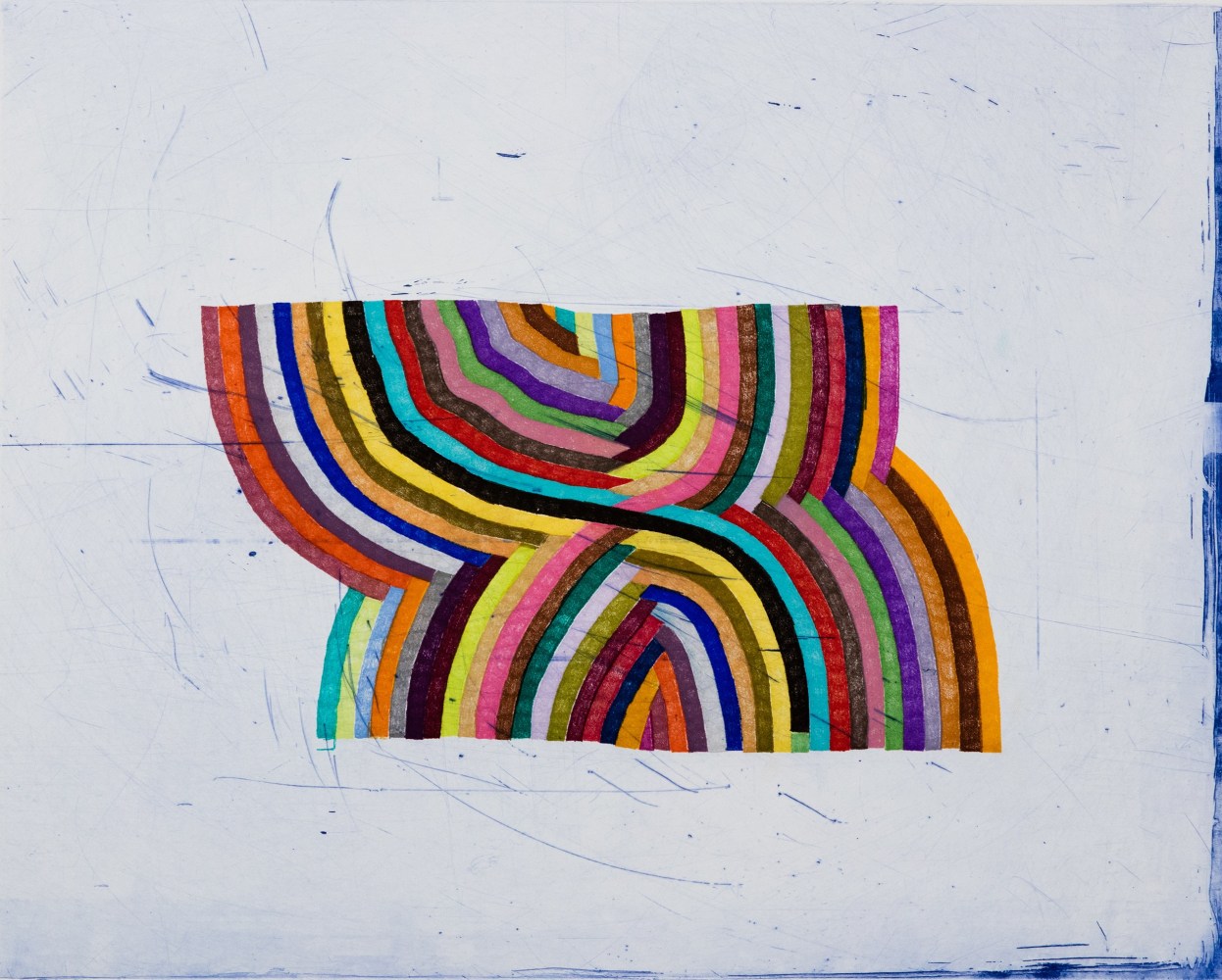 Alicia McCarthy
Untitled (3),&amp;nbsp;2018
Color softground etching with drypoint
Plate: 16 x 20 inches
Sheet: 20 x 24 inches
Framed: 23 1/4 x 27 1/4 x 1 1/2 inches
Edition of 35

&amp;nbsp;