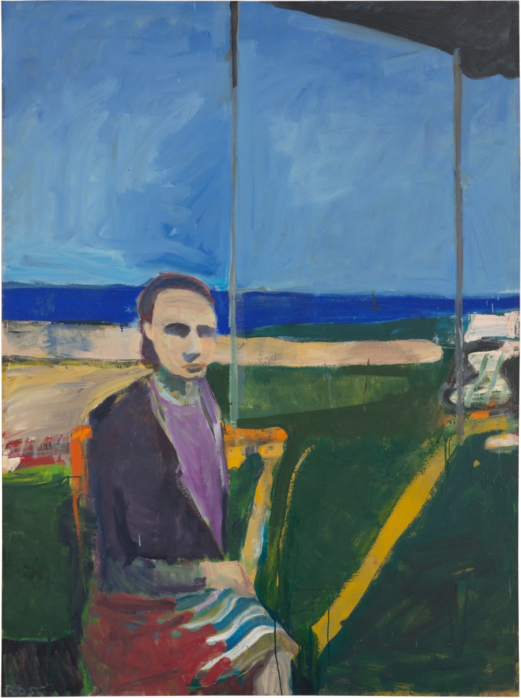 Richard Diebenkorn&amp;nbsp;&amp;nbsp;&amp;nbsp;&amp;nbsp;
Woman by the Ocean, 1956
Oil on canvas
79 x 59 inches
&amp;copy; Richard Diebenkorn Foundation