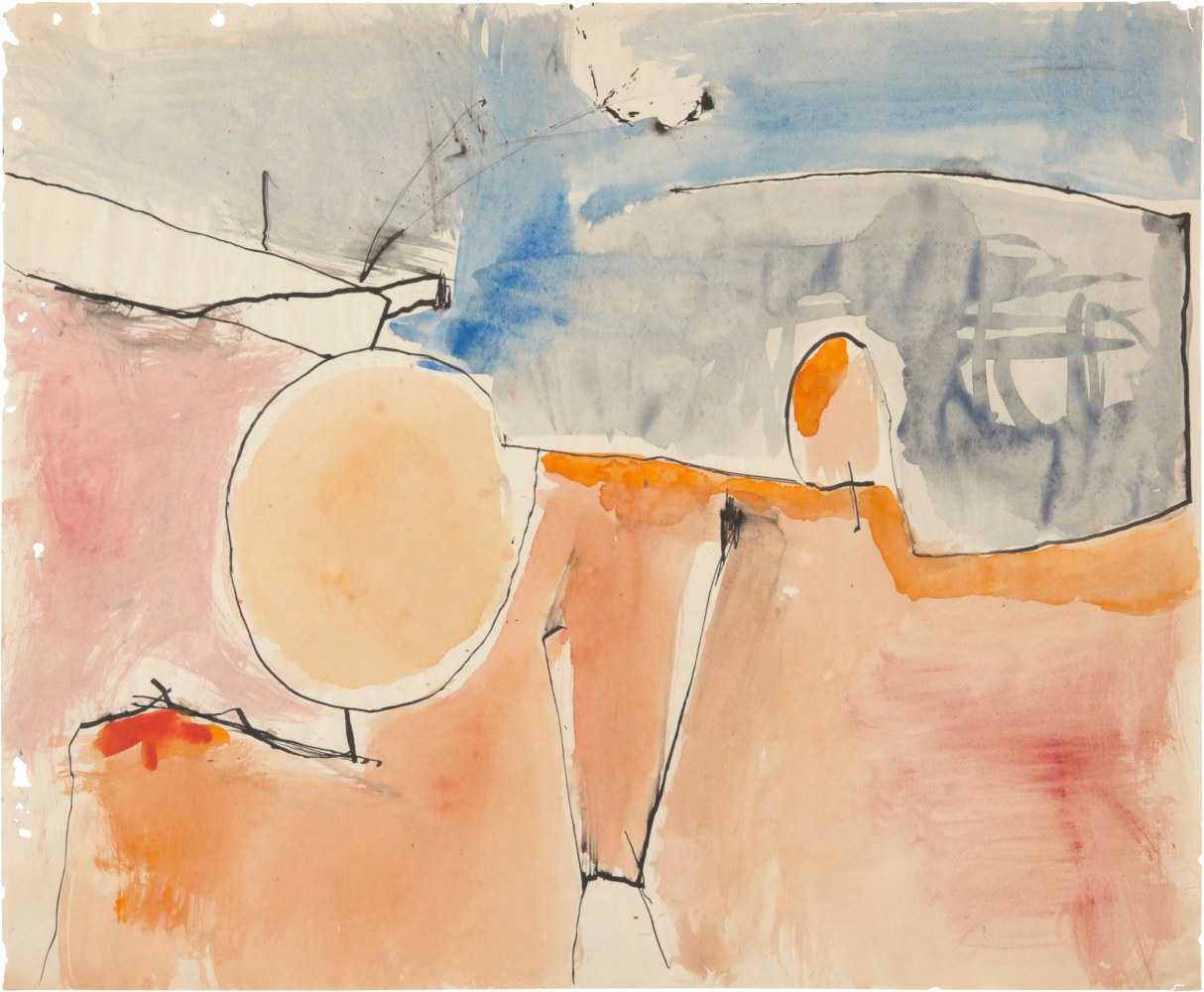 Richard Diebenkorn
Untitled, c. 1950-52
Gouache and ink on paper
14 x 17 inches
&amp;copy; Richard Diebenkorn Foundation