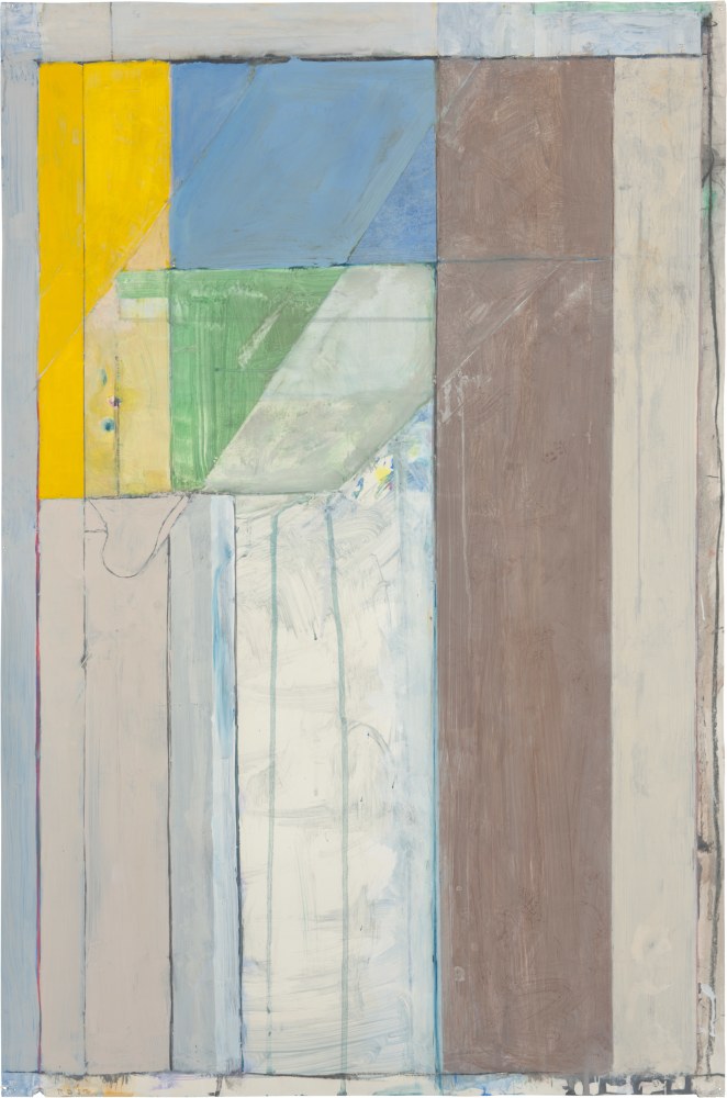 Richard Diebenkorn&amp;nbsp;&amp;nbsp;&amp;nbsp;
Untitled, 1987
Acrylic, gouache, crayon and pasted paper on paper
37 3/4 x 25 inches
&amp;copy; Richard Diebenkorn Foundation