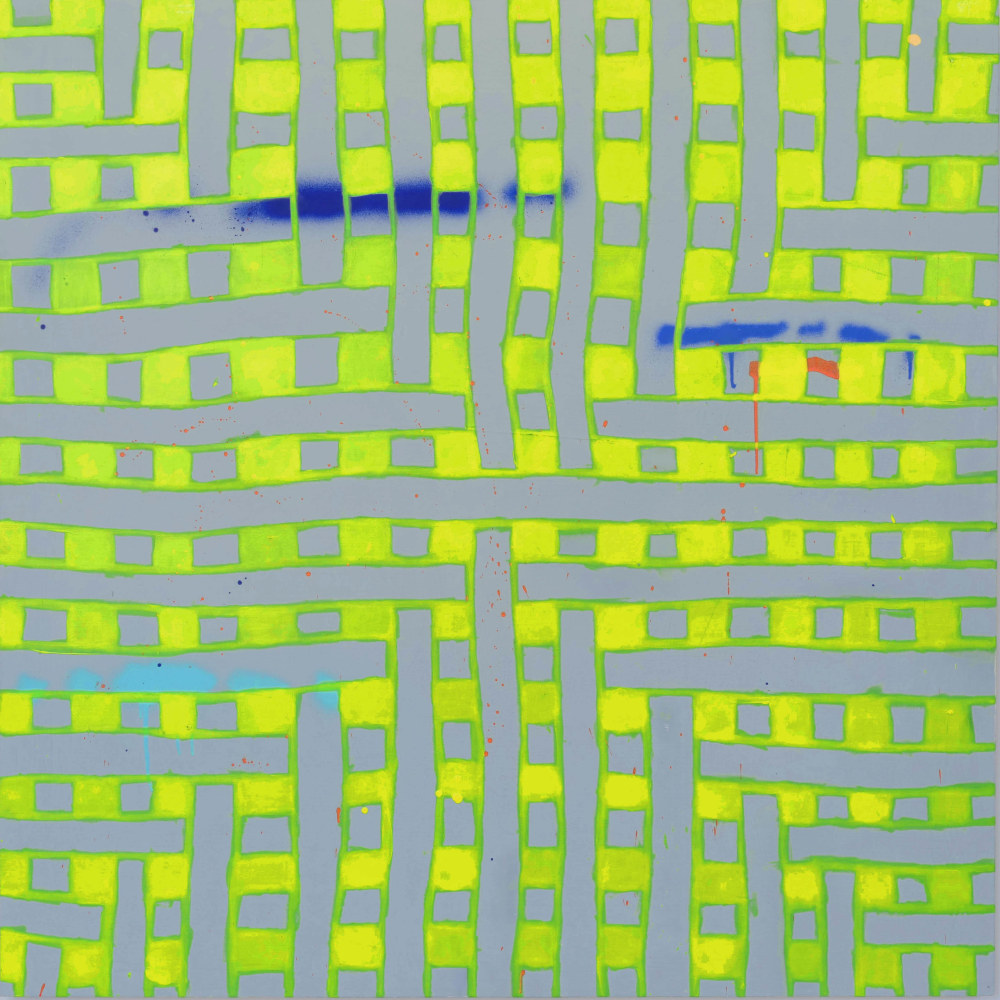 Alicia McCarthy
Untitled,&amp;nbsp;2020
Spray paint, flash paint and house paint on wood
48 x 48&amp;nbsp;inches

&amp;nbsp;