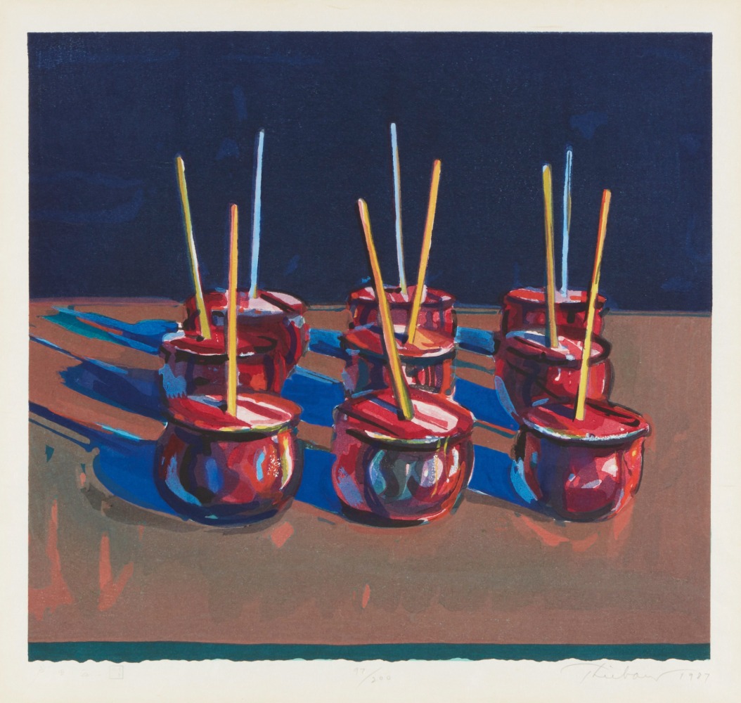Candy Apples,&amp;nbsp;1987
Color woodcut
Plate: 15 1/4 x 16 1/2 inches
Sheet: 23 1/2 x 24 1/4 inches
Edition of 200

$85,000